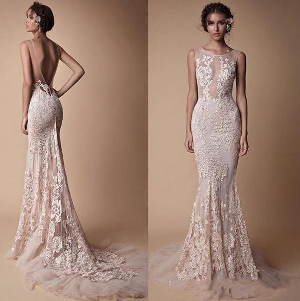 

2019 sheer neck lace applique mermaid evening dresses sleeveless wear backless full length fishtail prom pageant gowns custom make, Black