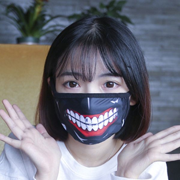 

munskydd halvmask tokyo ghoul carton mask kim mu yan косплей молния крышка рта аниме мода личность респиратор пылевой фильтр