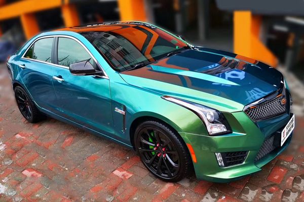 

premium ambilight gloss chameleon blue green vinyl car wrap foil with air release film for full car wrapping sticker 1.52x20 meters