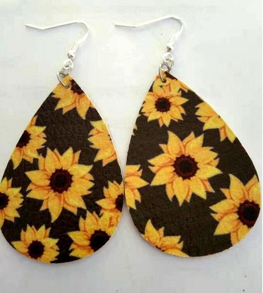 

Блестящие кожаные серьги Teardrop Handcrafted уникальные игристые украшения для женщин