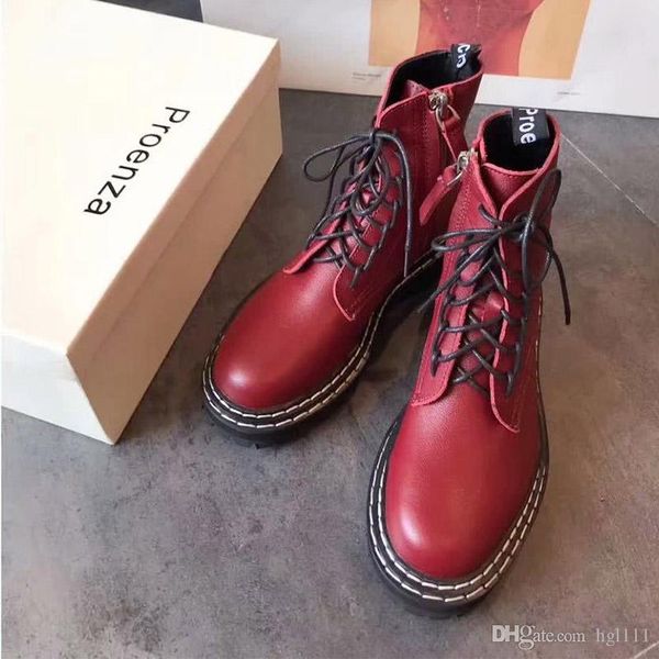 

martin boots female 2019 autumn and winter new net red tide british wind comfortable and comfortable wild thick-soled motorcycle boots