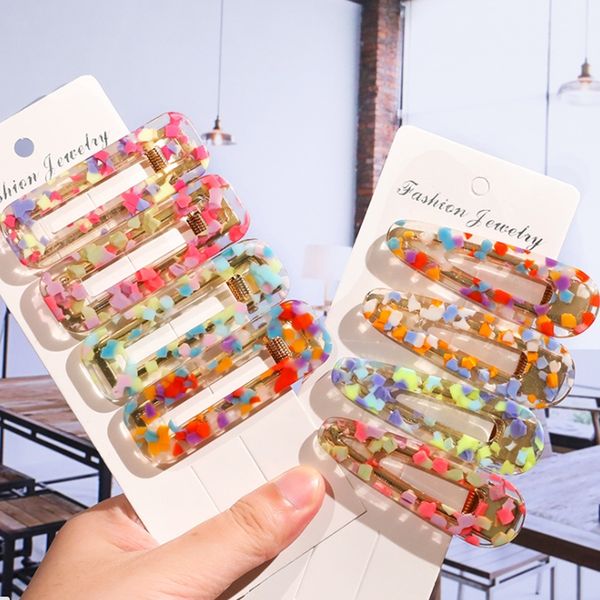 

in stock 2020 women hairpins acrylic resin hair clips hair accessories wholesale for girls party gift, Golden;silver