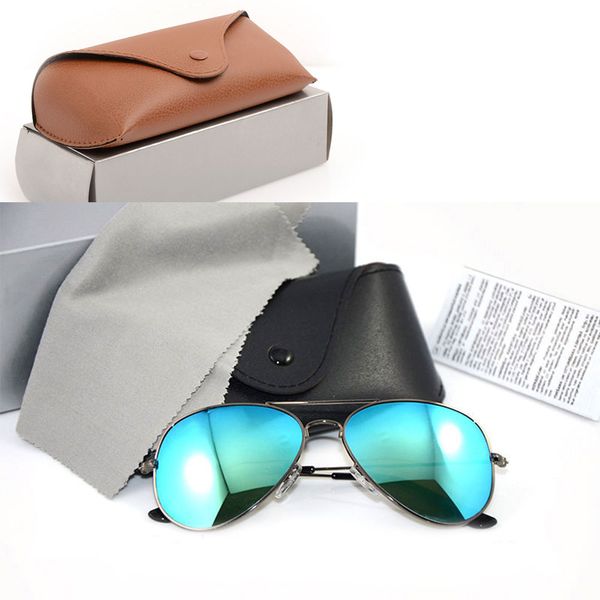 

10pcs glasses with ray glass brand sunglasses sunglasses pilot mens sun glasses high designer woman mirror quality lens original brown qhkw, White;black