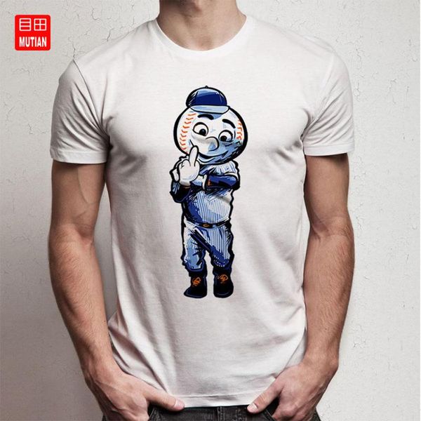 

mr met midle finger t shirt, White;black