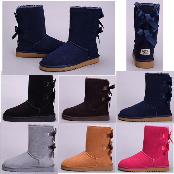 

2019 new wgg women australia classic fashion kneel boots ankle boots black grey chestnut winter women girl snow boots keep warm size us 5-10