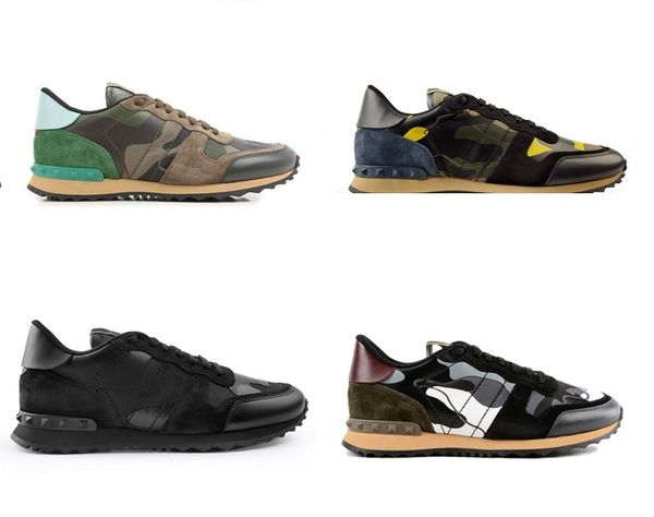 

mix fashion sneakers camo camouflage rockrunner casual shoes mens shoes designer falt shoe 35-46, Black
