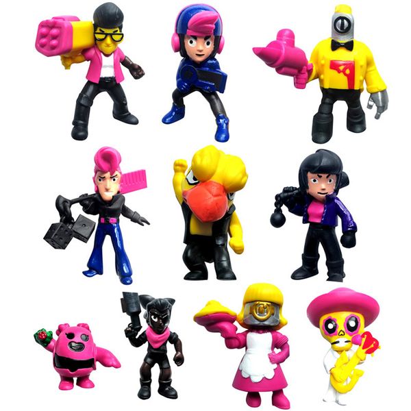 

10 tyle et brawl tar action figure doll toy new kid new 10cm mobile game brawl tar collection gift toy b