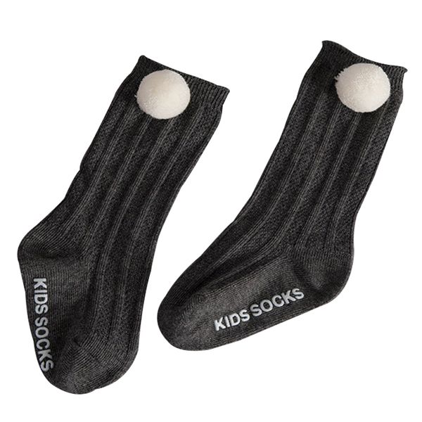 

newborn baby socks soft cotton knee high socks with pompom infant kids socks for leg warmers suitable 0-36 months toddler, Blue