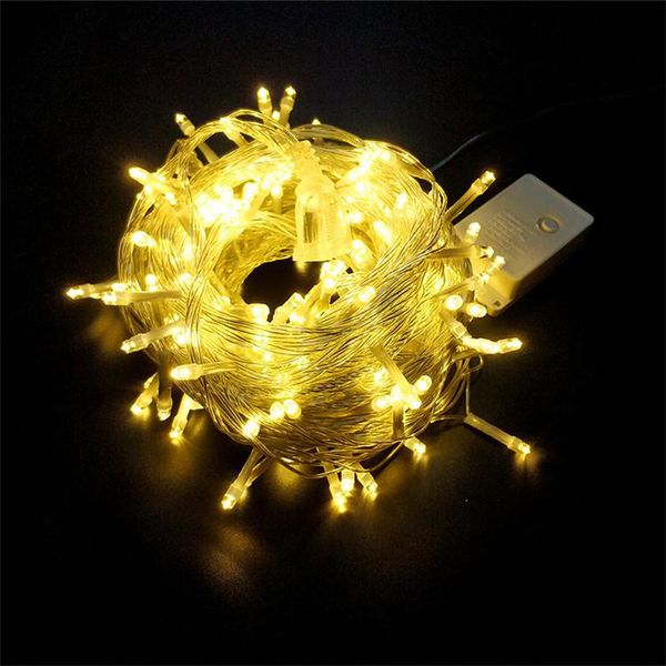 

twinkle star 33ft 100 led string lights warm white, plug in string lights waterproof for christmas tree wedding party bedroom