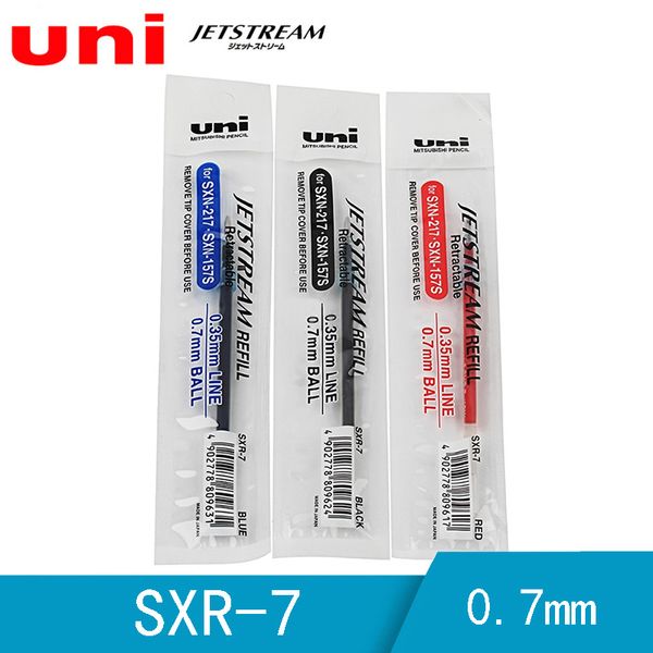 

12 pcs/lot mitsubishi uni sxr-7 jetstream series smooth ballpoint pen refill 0.7mm for sxn-1000/sxn-157s/sxn-189ds gel pens, Blue;orange