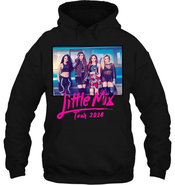 

men hoodie little mix tour hits poster adults birthday gift ladies women streetwear, Black
