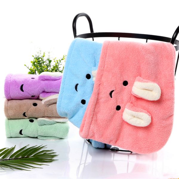 

new factory direct sales dry hair towel coral velvet cute cartoon shower cap absorbent quick-drying hair cap