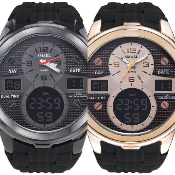 

ogahq smale sports waterproof double display men's multifunctional alloy electronic smale sports waterproof electron electron double di, Blue