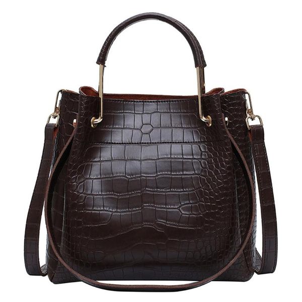 

retro women crocodile pattern handbag capacity casual crocodile shoulder messenger bags leather bag wild bag shoulder