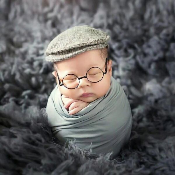 

classic popular newborn pgraphy props small glasses shooting commemorative p props picture cute accessories, Yellow
