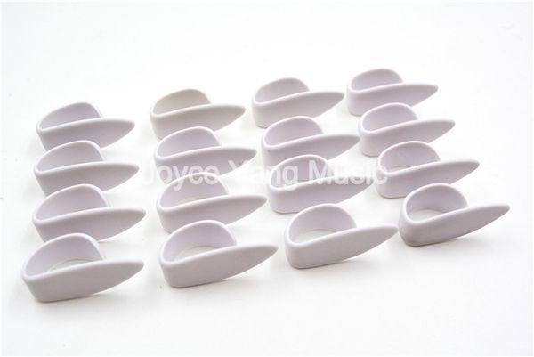 

lots of 100pcs niko guitar finger thumb picks matte ceramica white pom guitar picks medium/large wholesales