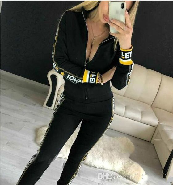 

brand ff women jackets pants sporting suit women s hoodie zipper cardigan pants suits designers tracksuit two piece setwo clothing sets, Gray