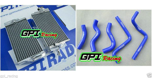 

gpi new for cr125 cr125r cr 125 02 03 2002 2003 aluminium radiator + hose blue hose