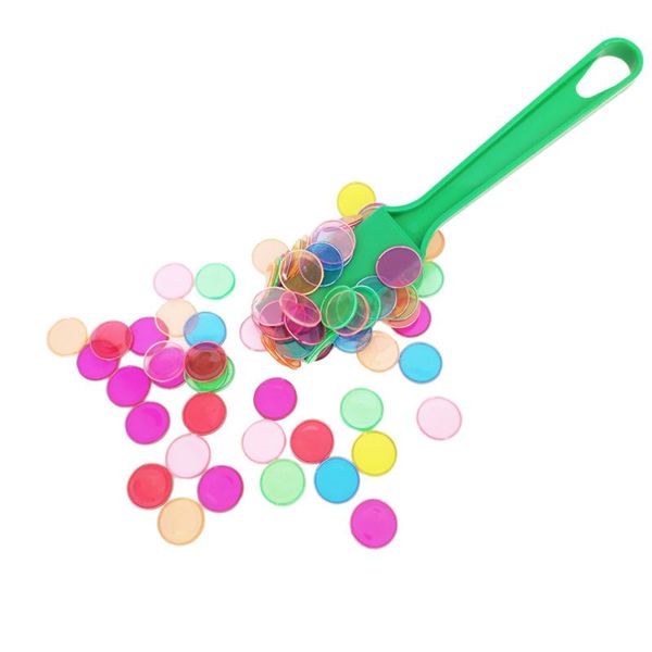 

montessori learning toys magnetic stick wand set with transparent color counting chips with metal loop