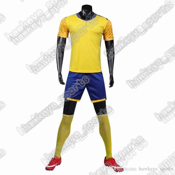 

new men's sports football uniform selling customized putuan training suit breathable 2019 short shirt 2256265, Black;yellow