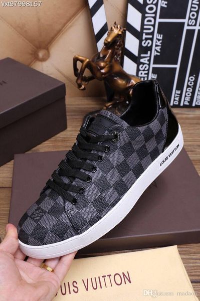 

18ss men's leather casual canvas shoes autumn krasovki luxury brands shoes men loafers moccasins male winter espadrilles me yyyy1, Black