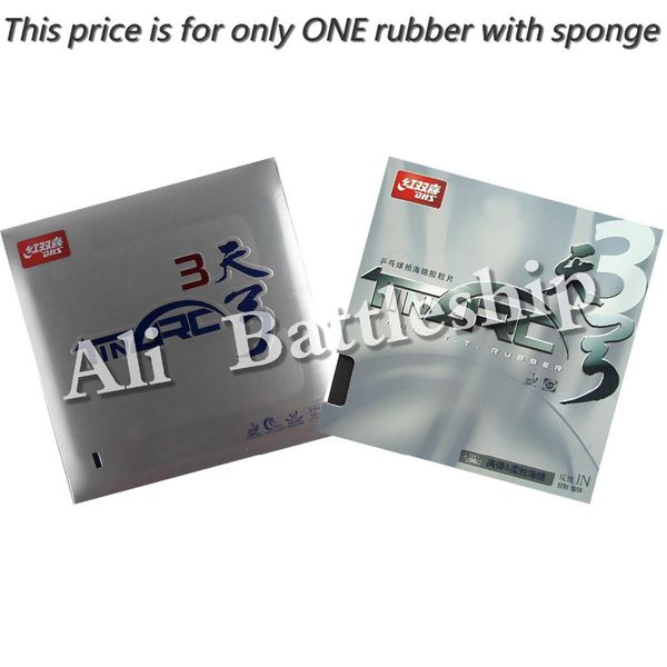 

original dhs tinarc 3 (tinarc3, tinarc iii) pips-in table tennis / pingpong rubber with sponge