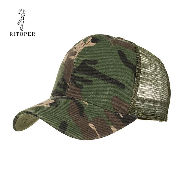 

rir spring &summer outdoor baseball caps camouflage breathable caps men's sunscreen mesh venting hats industry hats, Blue;gray