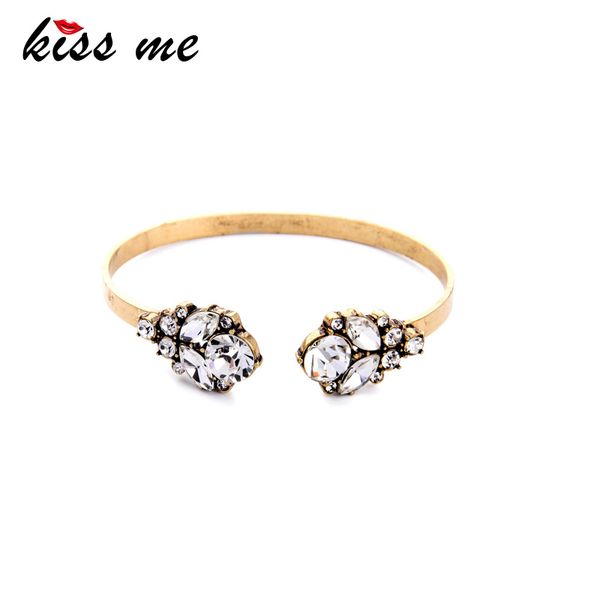

online store symmetry crystal geometric open bangle women factory wholesale, Black