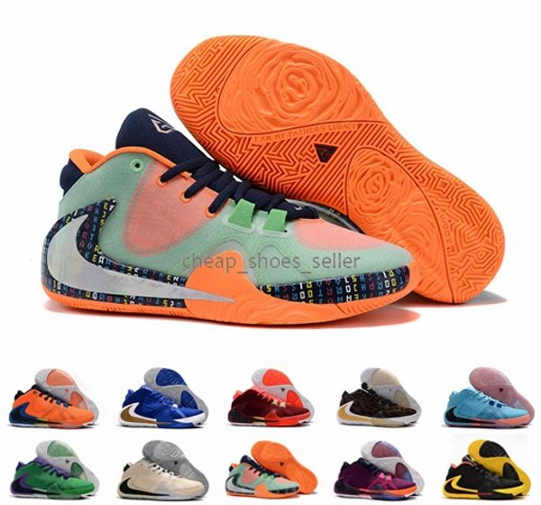 

zoom greek freak 1 giannis antetokounmpo black orange gold ga i 1s signature basketball shoes trainer ga1 sports designer sneakers 40-46, White;red