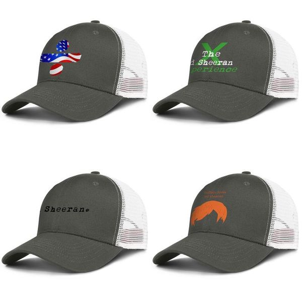 

ed sheeran x army-green for men and women trucker cap ball styles designer personalized mesh hats buffalo love logo black divide flag ed, Blue;gray