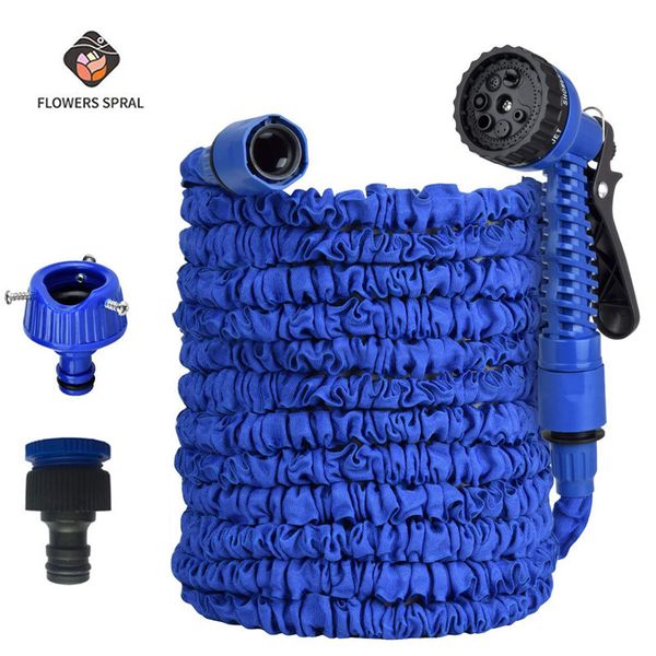 

25ft-150ft garden expandable hose magic garden watering hose eu water pipe plastic with spray gun watering