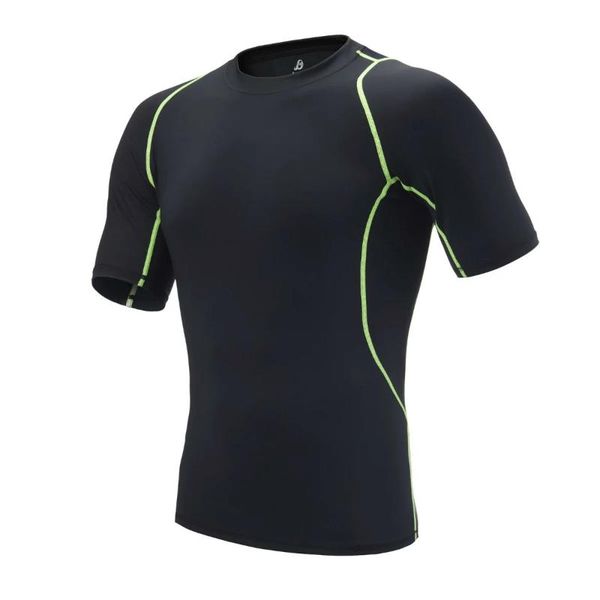 

running jerseys men sportswear sports fitness tights clothes soccer training jersey thermal underwear bicycle riding t-shirt, Black;blue