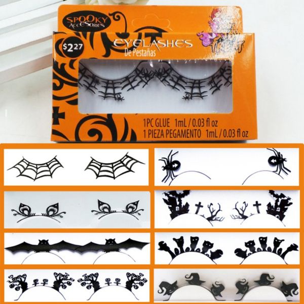 

black paper eye lashes false eyelashes makeup eye halloween 1 pairs handmade comfortable and breathable simple and stylish