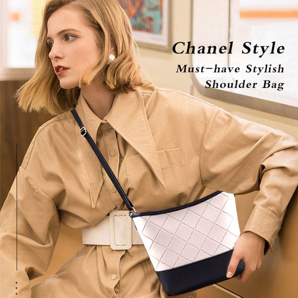 

retro style two-tone diamond shoulder bag