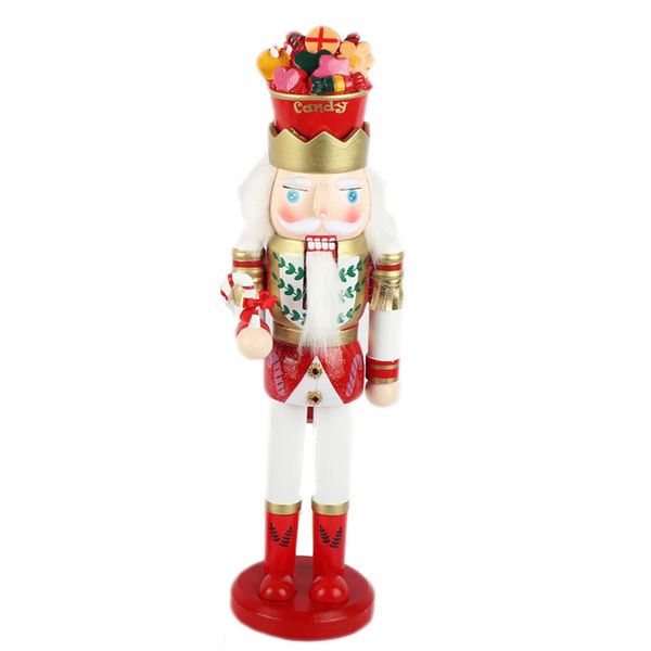 

38cm wooden candy nutcracker handcraft walnut puppet toy christmas decor decoration for office home kids toy gift other home decor