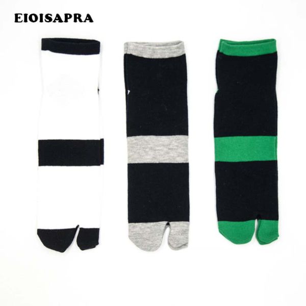 

eioisapra]1 pair men's pure color cotton toe socks pure two finger breathable absorb sweat warmer elastic socks 3 color 35-46, Black