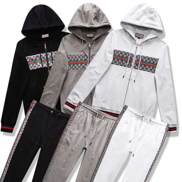 

20ss fashion mens tracksuit printing mens jogging casual sport suits autumn winter hoodie laure ralp christmas mens g sportswear, Gray