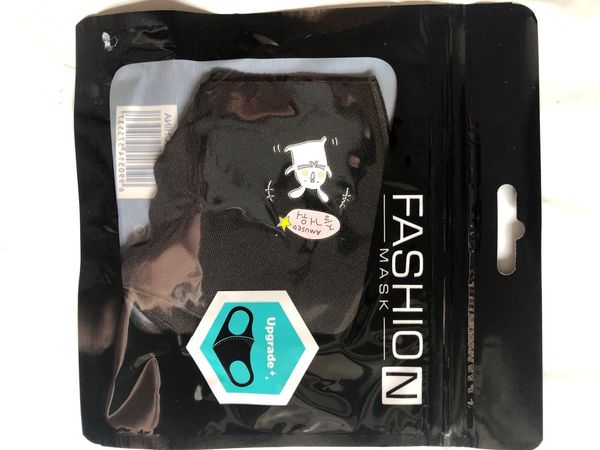 

fast shipping kids mask with breathing valve face masks 3-layer washed cotton dustproof protection pm2.5 mask