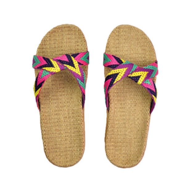 

bonjean women large size soft slippers beach flip flops floor anti-slip linen slippers summer flip flops home eva bj2525, Black