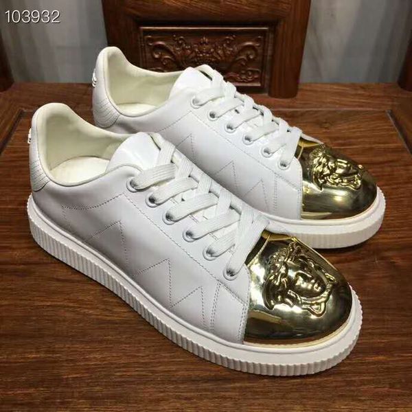 

2019 pring collection chain reaction leather neaker fa hion men trainer ca ual hoe with box du t bag in