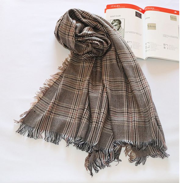 

100% cashmere women winter scarf shawl plaid tassel warm scarves for women
