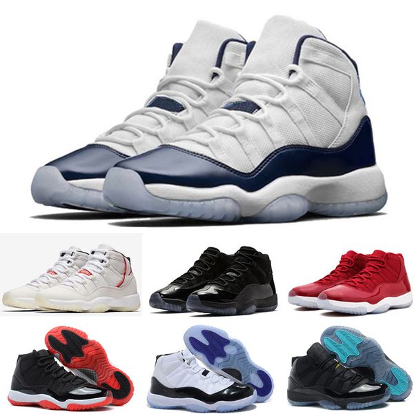 

11s wmns metallic silver mens basketball shoes 11 bred concord gym red platinum tint space jam gym red men women sports sneakers shoes
