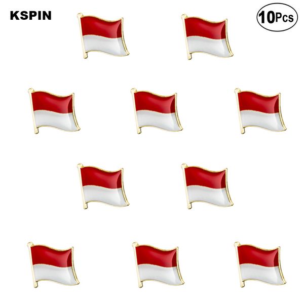 

monaco flag lapel pin flag badge brooch pins badges 10pcs a lot, Gray