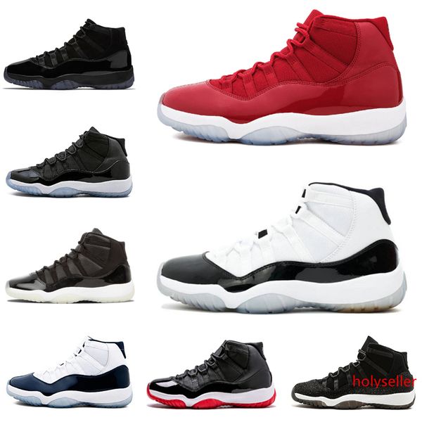 

11 11s cap and gown prom night men basketball shoes platinum tint gym red bred prm heiress barons concord 45 mens sports sneakers