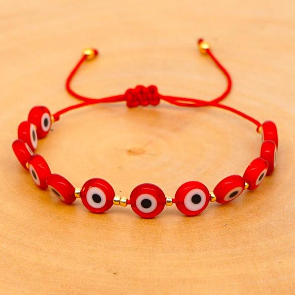 

go2boho bracelets jewelry 2020 new turkish evil eye beads bracelet women red cotton mujer moda handmade trendy rope pulseras, Black