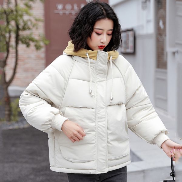 

2019 winter jas women hooded warm fat fat female outrunner jas short parka mujer invierno, Black