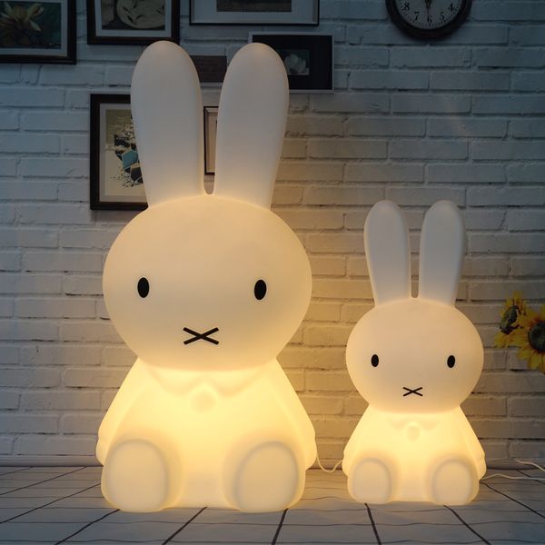 

Dimmable 80cm rabbit lamp led night light for baby children kid gift animal cartoon bed ide bedroom living room decorative