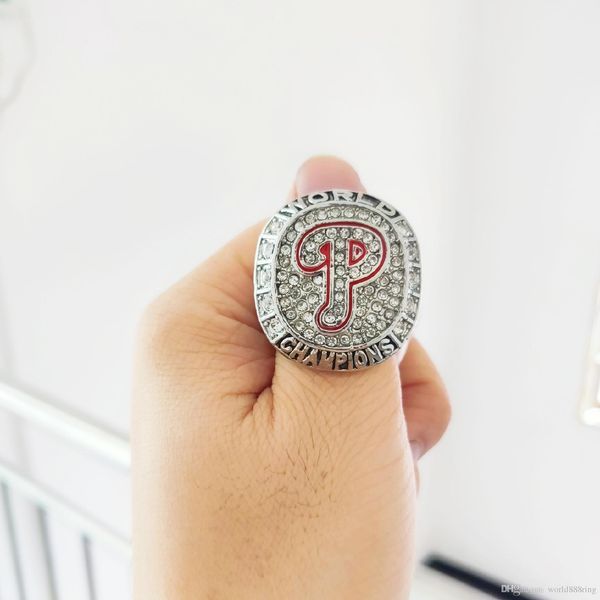 

Newest Championship Series jewelry 2008 Philadelphia Phillies World Championship Ring Fan Gift high quality wholesale Drop Shipping