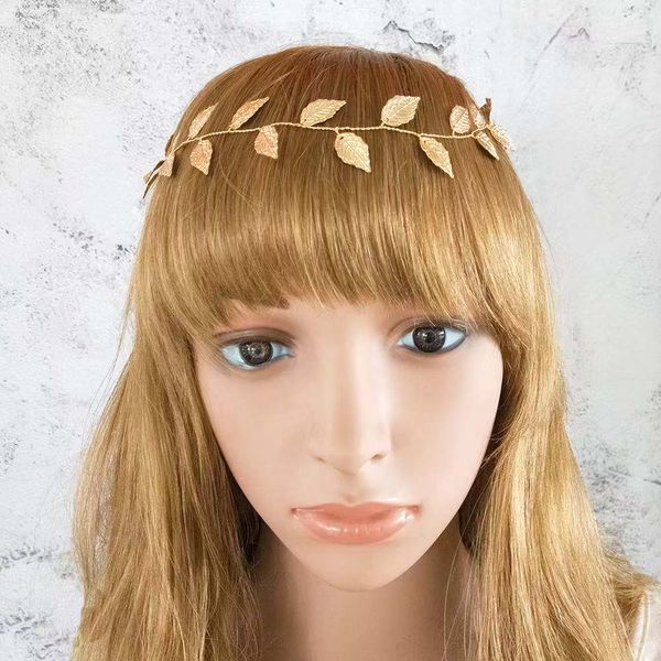 Hair Hoop Fengsen Gold Leaf Pearl Hair Decoration Small Fresh