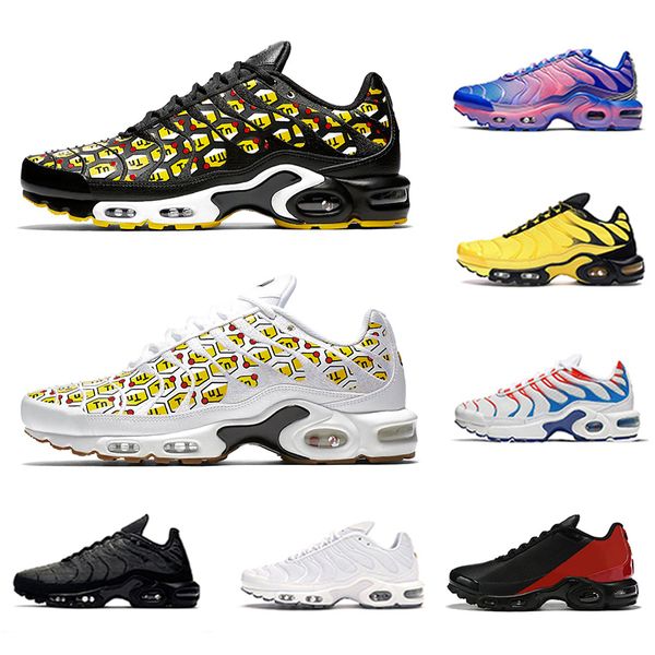 

2020 rock pebbles phantom plus tn se mens running shoes frequency pack all over print black fade blue spray paint men sports sneakers